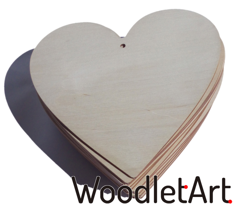 Serce 20cm ze sklejki 3mm